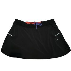 Nike Dri-Fit Black Elastic Waist Drawstring Skort Woman’s Size M